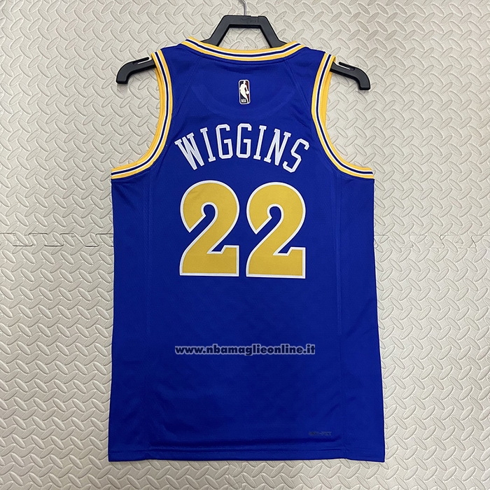 Maglia Golden State Warriors Andrew Wiggins #22 Classic 2022-23 Blu